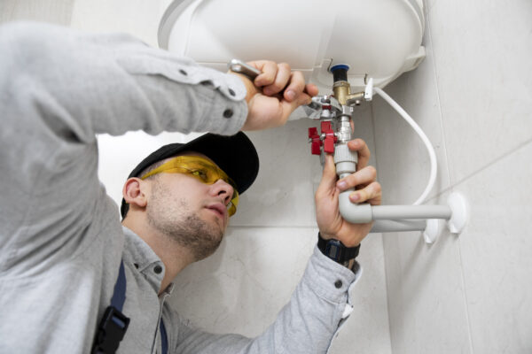 worker-repairing-water-heater